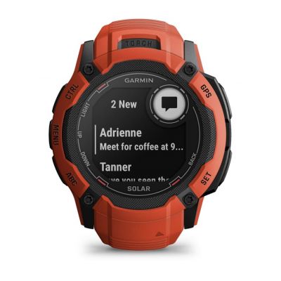9. Garmin Instinct 2X SOLAR Sportuhr Rot