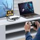 4. Orico OM28PR-G2 USB-C-Dockingstation mit M.2-Laufwerkssteckplatz + 1 x USB-A 3.2 + 1 x USB-C 3.2 + 2 x USB-A 2.0 + 1 x HDMI + 1 x Ethernet - Schwarz