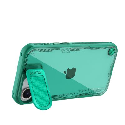 5. Nillkin Iceblade Schutzhülle mit Objektivabdeckung und Ständer für iPhone 16e / 17e – Grün