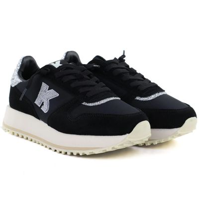 11. Schwarze Plateau-Sneaker Kobbo 100103