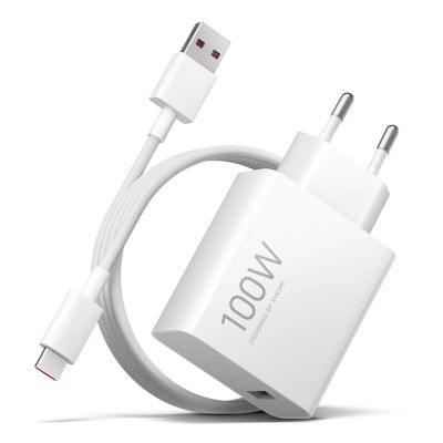 Xiaomi MY-19-ER Wandladegerät, 100 W, 6,1 A, 1 x USB-A, mit USB-C-Kabel, Weiß BHR095VEU