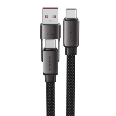 Acefast C13-04 USB-C - USB-A / USB-C Kabel 480Mb/s 3A 1,2m - Schwarz