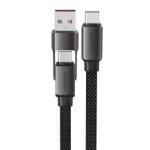 Acefast C13-04 USB-C - USB-A / USB-C Kabel 480Mb/s 3A 1,2m - Schwarz