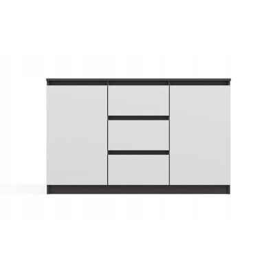 4. Kommode mit 2 Türen und 3 Schubladen, anthrazit/weiß, Set