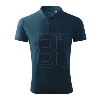 3. Malfini Pique Polo Free M MLI-F0302 marineblaues Poloshirt