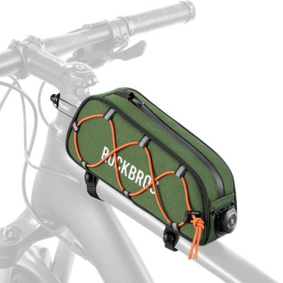 Rockbros 30120045001 ROAD TO SKY Fahrradtasche für das Oberrohr, wasserdicht, 0,7 l – grün