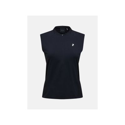 PEAK PERFORMANCE Damen-T-Shirt W Mountainbreath Ärmelloses Polo Farbe Schwarz