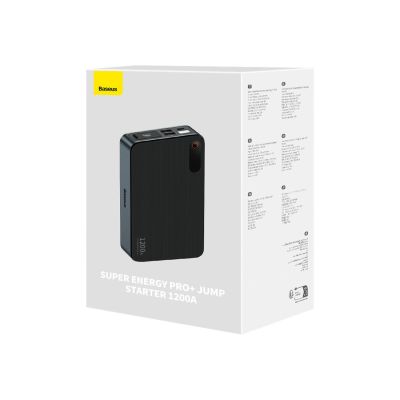 8. Starthilfe-Powerbank für ein Auto 1200A Baseus Super Energy Pro+ - schwarz