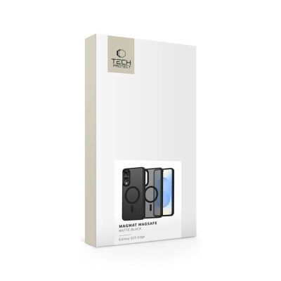5. Tech-Protect MagMat MagSafe Case für Samsung Galaxy S25 Edge - Mattschwarz