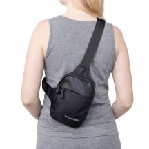 Wozinsky WMS-W1 Mini-Schultertasche, wasserdicht, zwei Fächer, für Unisex-Handys – Schwarz