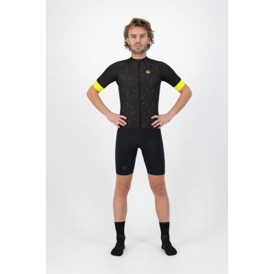 3. Rogelli TERRAZZO Herren-T-Shirt schwarz-gelb M