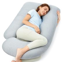 Momcozy PP102 Grau | U-förmiges Schwangerschaftskissen |
