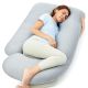 Momcozy PP102 Grau | U-förmiges Schwangerschaftskissen |