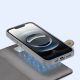 6. Dux Ducis Lawa Lederhülle für iPhone 16e / 17e mit abnehmbarer magnetischer Brieftasche – Grau