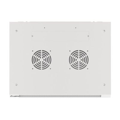 10. Lanberg WF01-6409-10S einteiliger Schrank (9 HE; 500 mm / 600 mm / 450 mm; Wandmontage; Glas; 19 Zoll; grau)