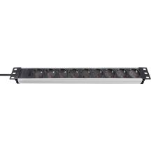 Brennenstuhl 1390007009 2 m Steckdosenleiste 9 x Steckdosen Aluminium, Schwarz