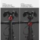 8. Rockbros Q3 Fahrrad-Rücklicht mit Smart Stop System - Schwarz