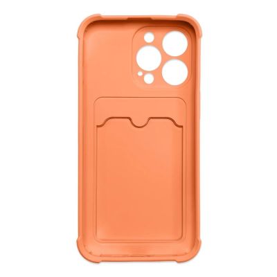 2. Card Armor Case Pouch Cover für iPhone 12 Pro Card Wallet Silikon Air Bag Armor Case Orange