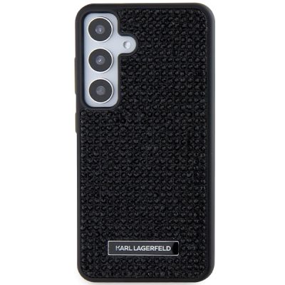 3. Karl Lagerfeld Rhinestone Metal Logo Hülle für Samsung Galaxy S24 – Schwarz