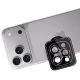 5. 3MK Lens Protection Pro Schwarzes gehärtetes Glas für iPhone 18 Pro / 18 Pro Max – Burgunderrot