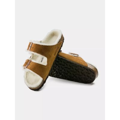 7. Birkenstock Arizona Shearling Mink W 1001135 Flip-Flops