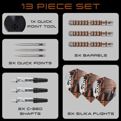 6. Harrows LUKE WOODHOUSE SERIE 3 90% Stahlspitzen-Darts