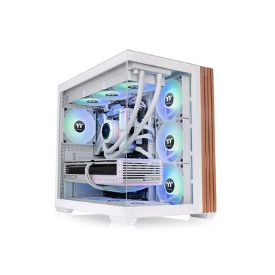 7. Thermaltake View 380 WS Midi-Tower ARGB-Gehäuse Schneeweiß (Einzelhandel)
