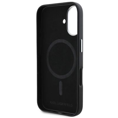 7. Karl Lagerfeld FW Metal Plate MagSafe Hülle für iPhone 16 Plus – Schwarz