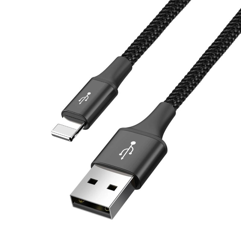 2. Baseus Kabel USB 4in1 Kabel, 2x Lightning / USB Typ C / Micro USB, Nylon geflochten 3.5A 1.2m schwarz (CA1T4-A01)