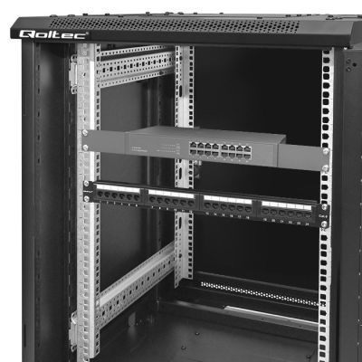 8. QOLTEC Rack-Schrank 19" | 15 HE | 600 x 855 x 600 mm | Sicherheitstür