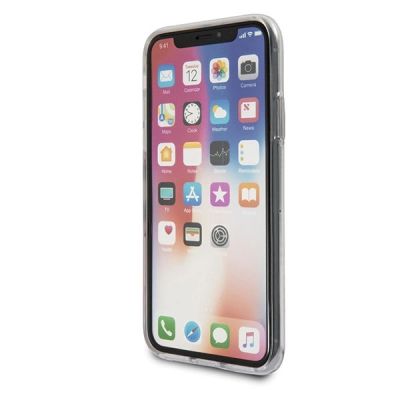 7. Guess Flower Desire Rote Rose iPhone X Hülle - Transparent