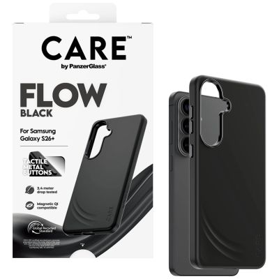 5. CARE by PanzerGlass Flow Schwarze Qi-Hülle für Samsung Galaxy S26+ - Schwarz