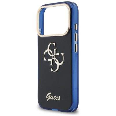 6. Guess IML 4G Script Metallhülle für iPhone 17 Pro Max – blau