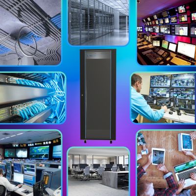 4. EXTRALINK Bodenschrank 32U 800x800 Schwarz