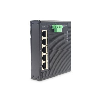 17. Digitus 5-Port Gigabit Ethernet Netzwerk-Switch, flach, industrietauglich, unmanaged