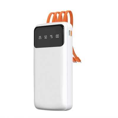 Dudao K6Pro Universal 10000mAh Powerbank mit USB-Kabel, USB Typ C, Lightning White (K6Pro-white)