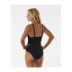 3. RIP CURL Premium Surf D-DD Einteiliger schwarzer Badeanzug