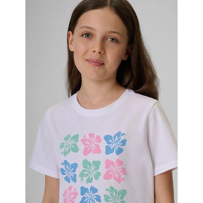 3. Mädchen-Baumwoll-T-Shirt 4F 4FJRSS26TTSHF3982-11S
