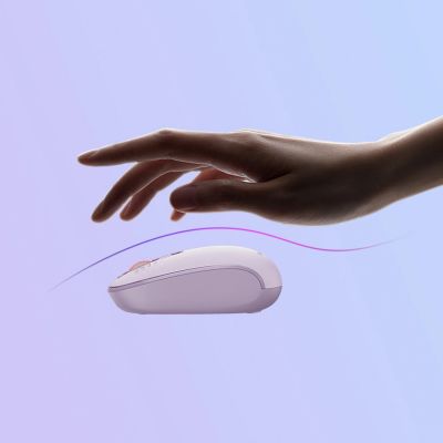 13. Baseus F01B 2,4-GHz-Funkmaus + Bluetooth 3.0 + 5.0 – Lila