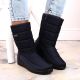 10. News W EVE436B marineblaue hohe Stiefeletten