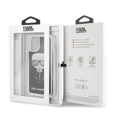 7. Karl Lagerfeld Iconic Glitter iPhone 11 Pro Hülle – Schwarz
