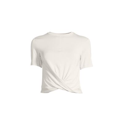 5. CASALL Delight Short Wrap Tee weiß