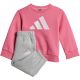 Adidas Essentials Pink und Grau Kinder-Trainingsanzug JY0303