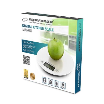 9. Esperanza Mango EKS003W Küchenwaage (weiß)