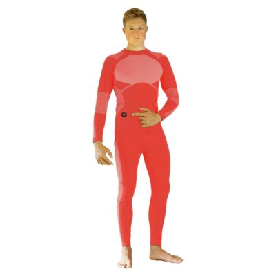 15. GLOVII Beheizbares Thermoaktiv-Unterwäsche-Set, Sweatshirt und Hose, Größe M, Orange, inklusive Batterien und Ladegerät, GXRM