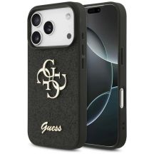 Guess Fixed Glitter Big 4G Hülle für iPhone 17 Pro / 18 Pro - Schwarz