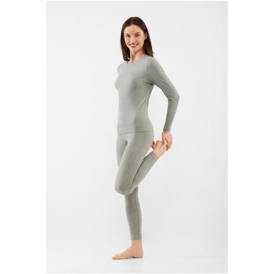 5. Damen-Thermounterwäsche Viking Base Layer Sigrid Set – Hellgrau