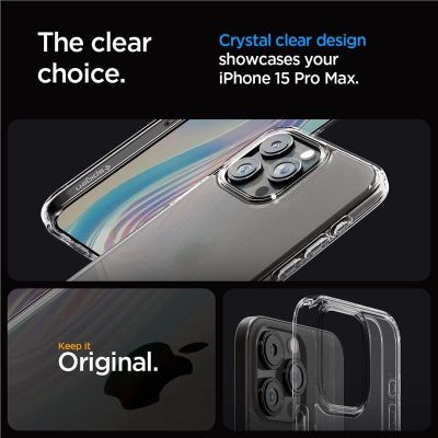 2. Spigen Ultra Hybrid-Hülle für iPhone 15 Pro Max – transparent und matt