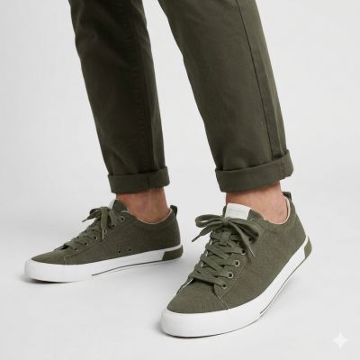5. Grüne Herren-Sneaker aus Textil, Big Star TT174292