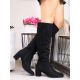 4. Damen-Stiefel mit Blockabsatz, gefüttert, schwarz – Sergio Leone